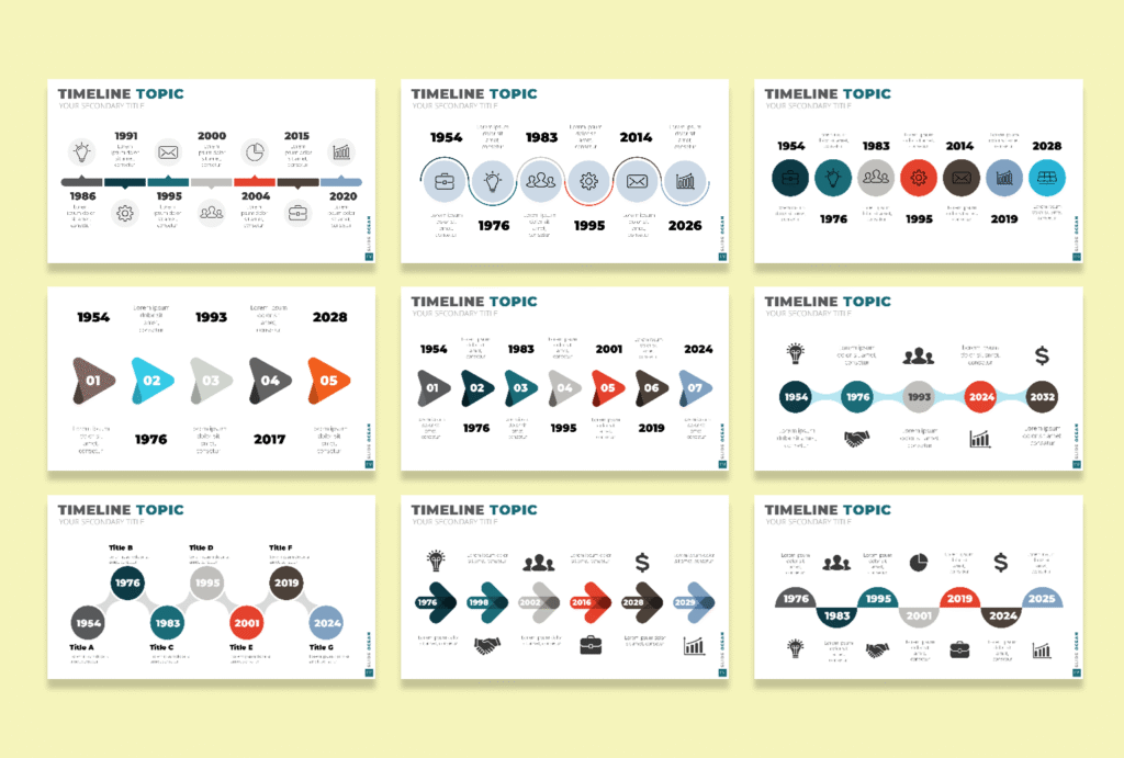 Timeline Infographic - Slide Ocean - Mẫu Powerpoint Chuyên Nghiệp