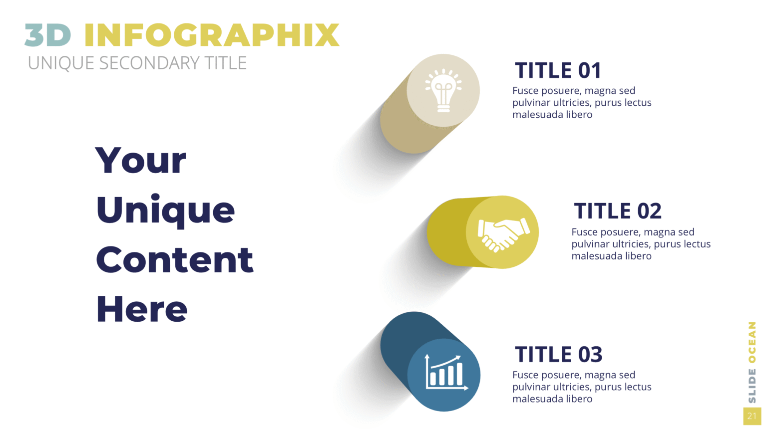 3D Infographic - Slide Ocean - Mẫu Powerpoint Chuyên Nghiệp