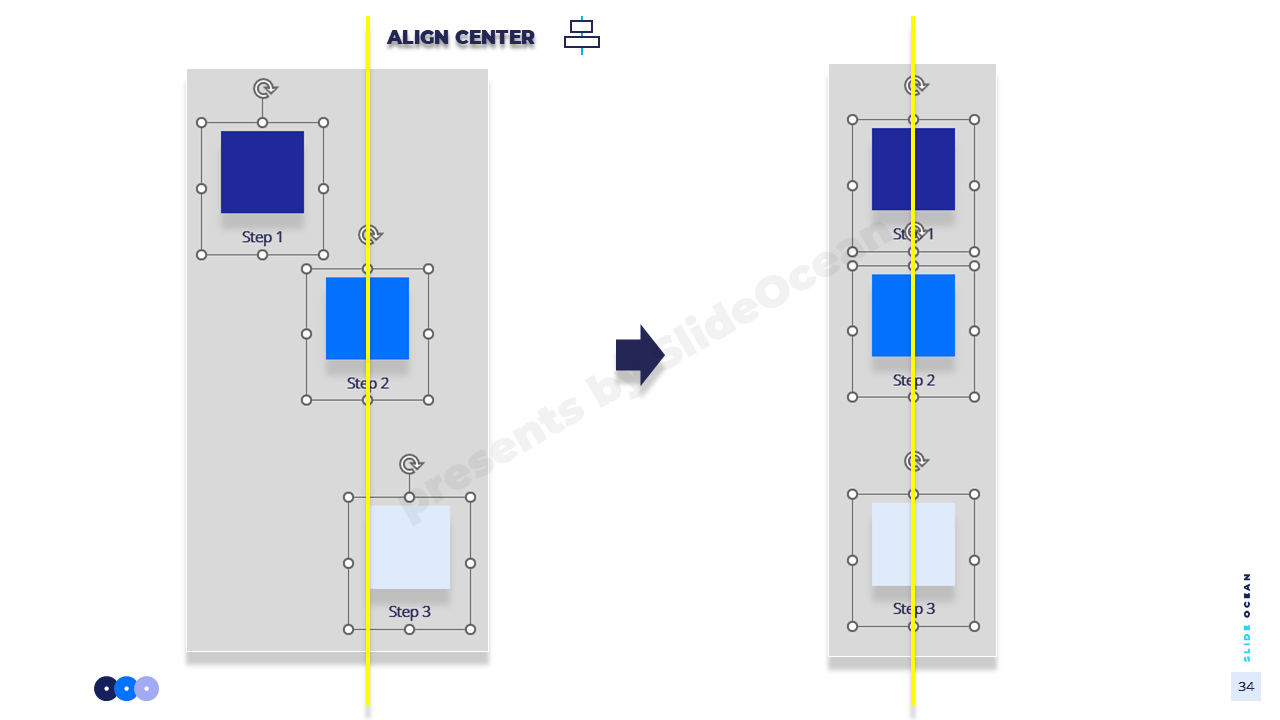 Căn Chỉnh Đối Tượng Trong PowerPoint - align center