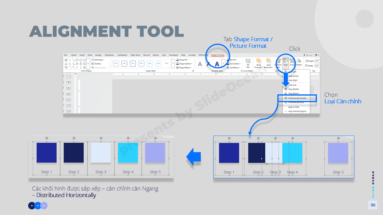 Căn Chỉnh Đối Tượng Trong PowerPoint - cách mở alignment tool