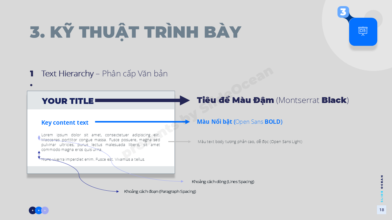 Text Hierarchy Đỉnh Cao Trong Powerpoint 2025: Cách Phân Cấp Văn Bản - màu sắc, đậm nhạt, khoảng cách