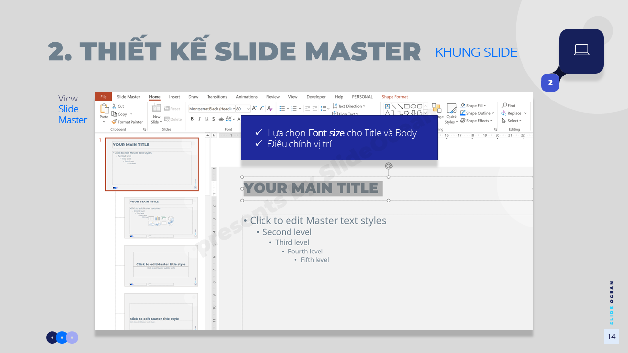 Cách sử dụng Slide Master hiệu quả - Khung slide
