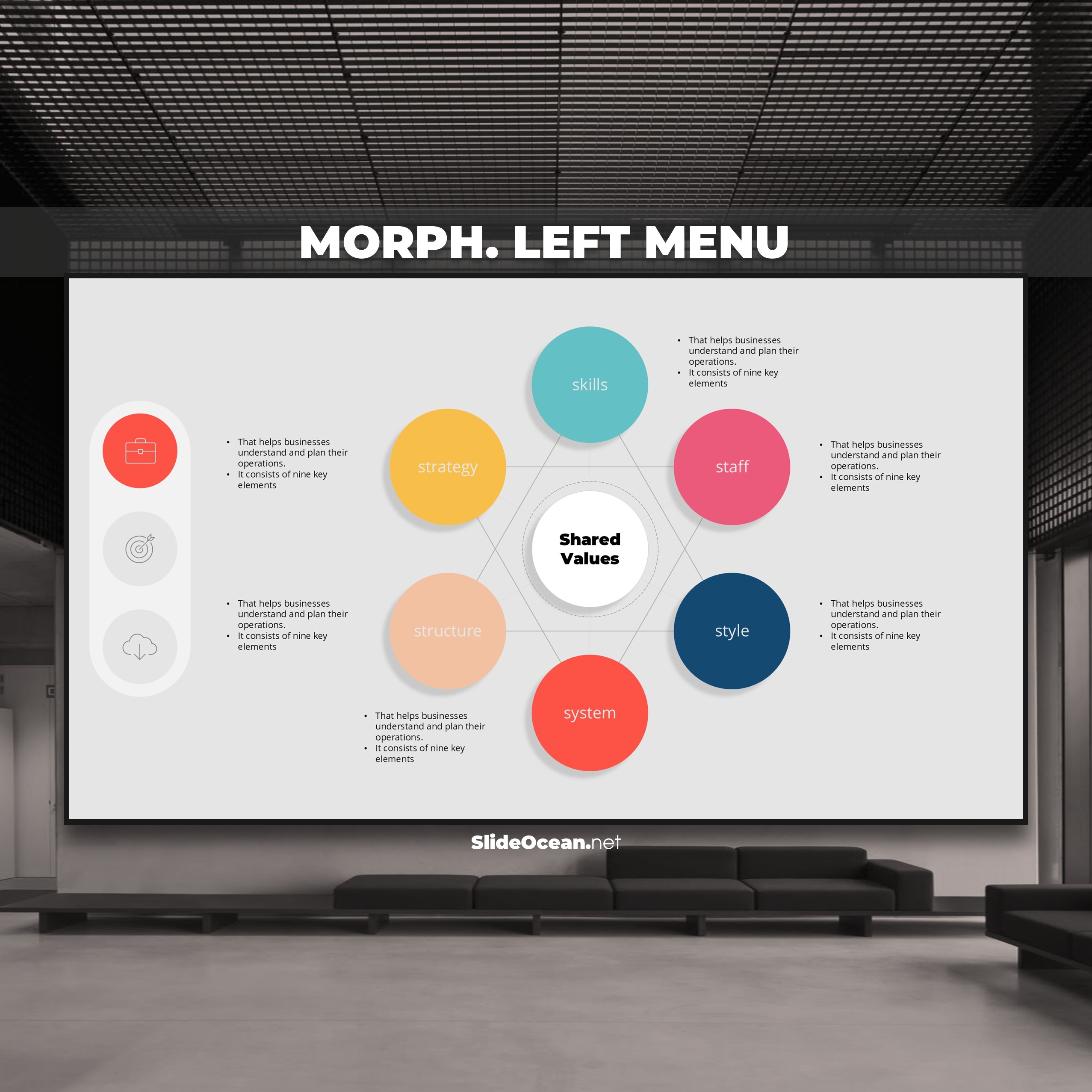 FREE PowerPoint Slides - Morph Transition - Left. Menu Cover