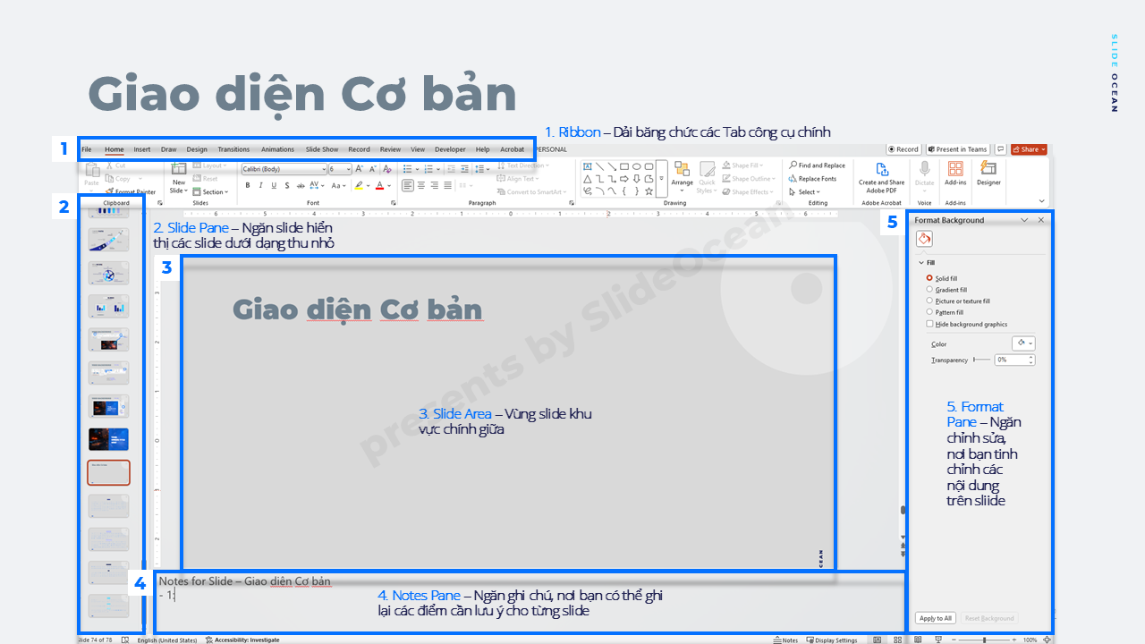 Thiết Kế Slide Cho Người Mới Bắt Đầu - Giao diện Cơ bản