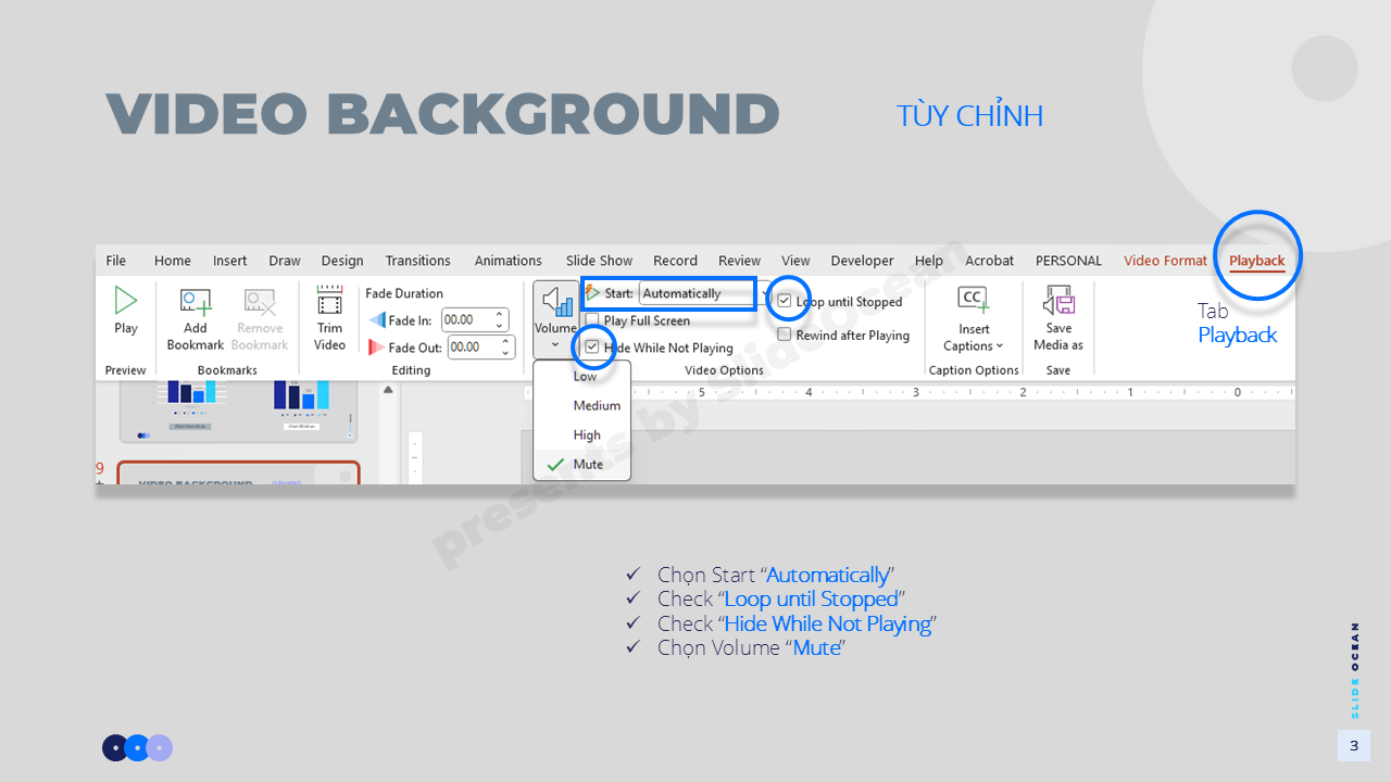 Hiệu Ứng Nền Động Trong PowerPoint - Tùy chỉnh video