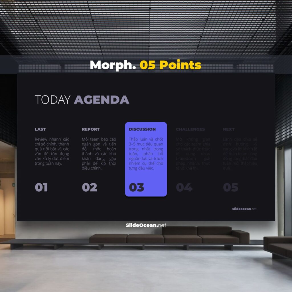 Ứng Dụng Morph Transition - 5 Points Agenda Cover