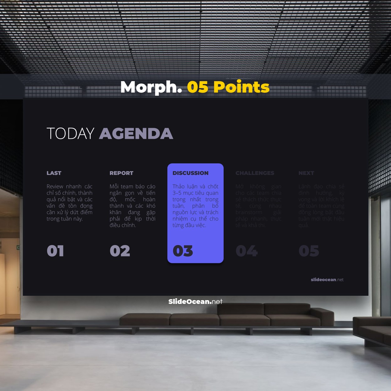 Ứng Dụng Morph Transition - 5 Points Agenda Cover