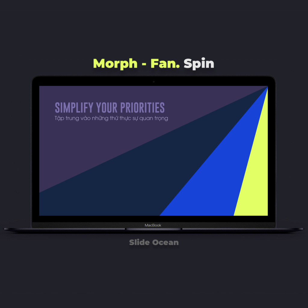 PowerPoint Morph transition - Fan spin cover