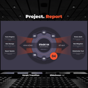 Bộ Slide Báo Cáo Dự Án - Project Report - Project Management (Morph Transition + Slide Zoom) Cover