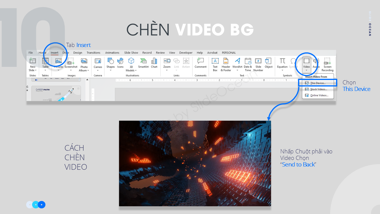 10 Thủ Thuật PowerPoint Chuyên Nghiệp (Nâng Cao) - chèn video background