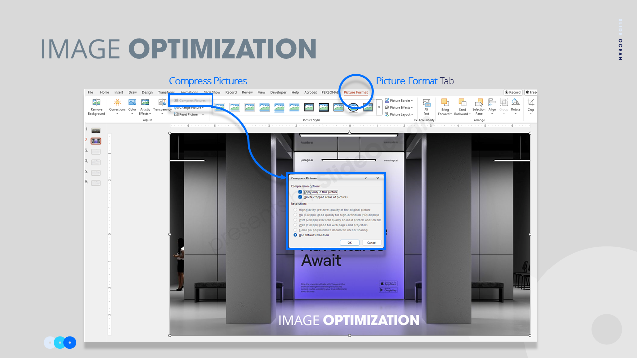 Tối ưu hóa hình ảnh powerpoint và tối ưu hóa biểu tượng powerpoint - compress pictures