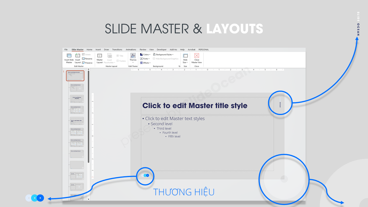 Hướng dẫn xây dựng Brand Guidelines cho PowerPoint: Nâng tầm thương hiệu của bạn - Slide Master & Layout