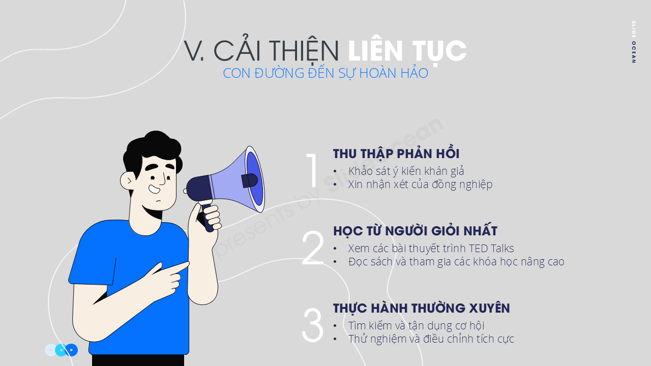 Bí Quyết Thuyết Trình Tự Tin và Thu Hút: Vượt Qua Nỗi Sợ Sân Khấu - Cải thiện liên tục