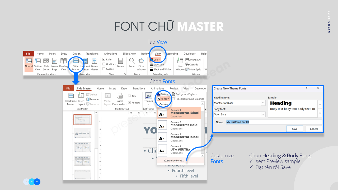Hướng dẫn xây dựng Brand Guidelines cho PowerPoint: Nâng tầm thương hiệu của bạn - Font chữ