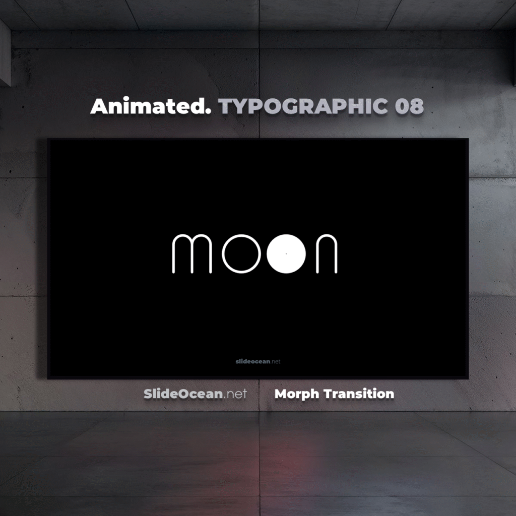 [VIDEO] Animated Typographic PowerPoint Slides - 08 - Moon animation