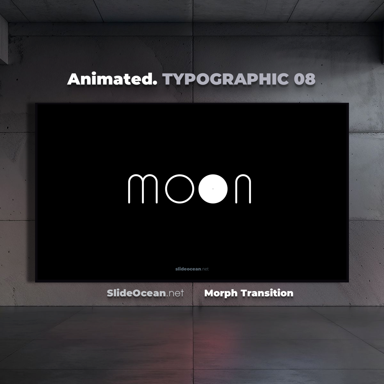 [VIDEO] Animated Typographic PowerPoint Slides - 08 - Moon animation