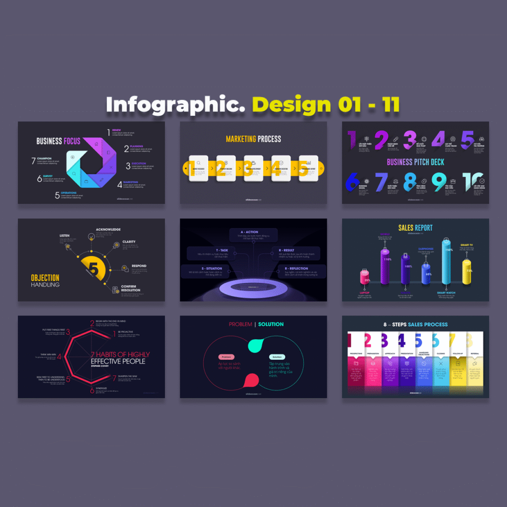 FREE PowerPoint - ANIMATED Infographic Slides 2025 (Mẫu 1-11) - Part 1 Cover