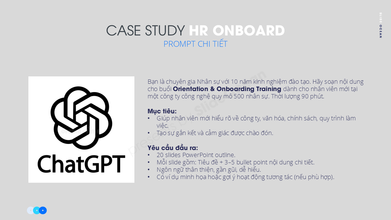 Cách Viết Prompt Hiệu Quả Cho Việc Tạo Nội Dung Với AI - Case study - HR onboard prompt
