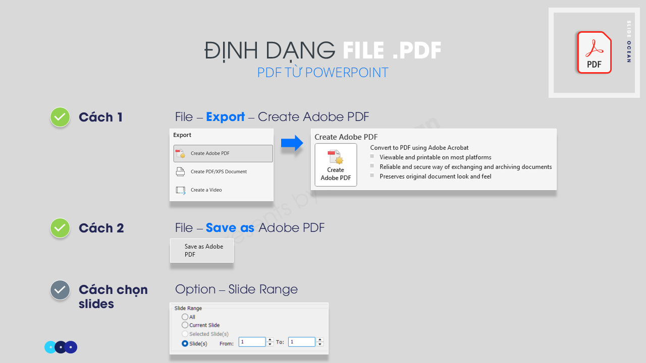Xuất File PowerPoint sang nhiều định dạng khác nhau: PDF, Video, GIF và hơn thế nữa - File .PDF