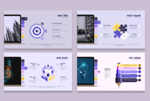 Bộ Báo Cáo Biện Pháp / Dự Án 05 – PowerPoint Reporting Templates Cover - Laptop2