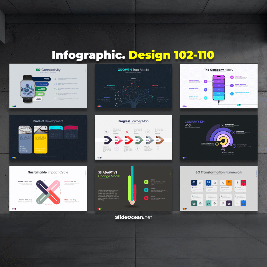 FREE PowerPoint - ANIMATED Infographic Slides - Mẫu 102-110 Cover