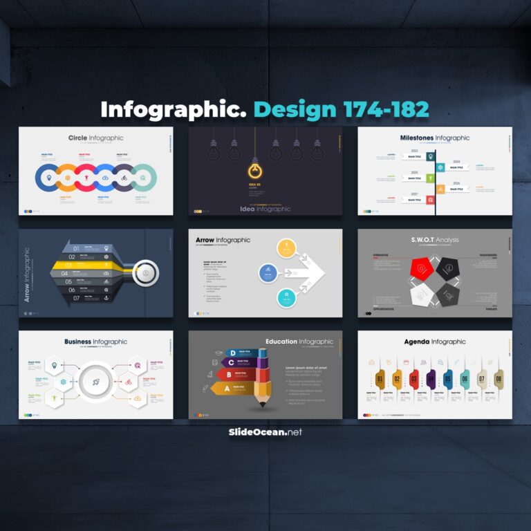 FREE PowerPoint - ANIMATED Infographic Slides - Mẫu 174-182 Cover