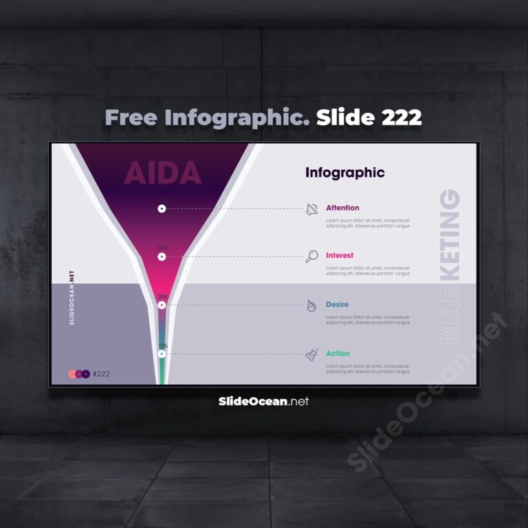 222. Animated Infographic PowerPoint Slides 222 - AIDA Customer Infographic Cover