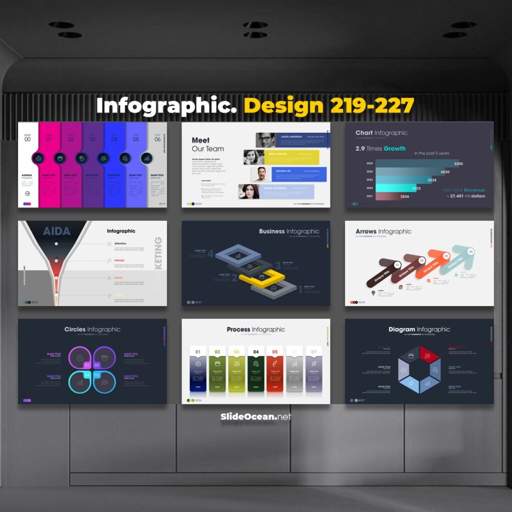 FREE PowerPoint - ANIMATED Infographic Slides - Mẫu 219-227 Cover