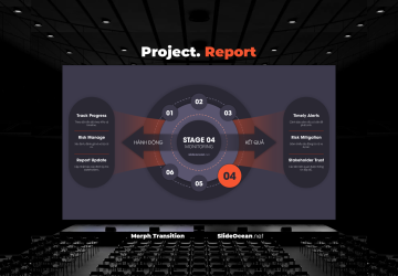 Bộ Slide Báo Cáo Dự Án - Project Report - Project Management (Morph Transition + Slide Zoom) Cover